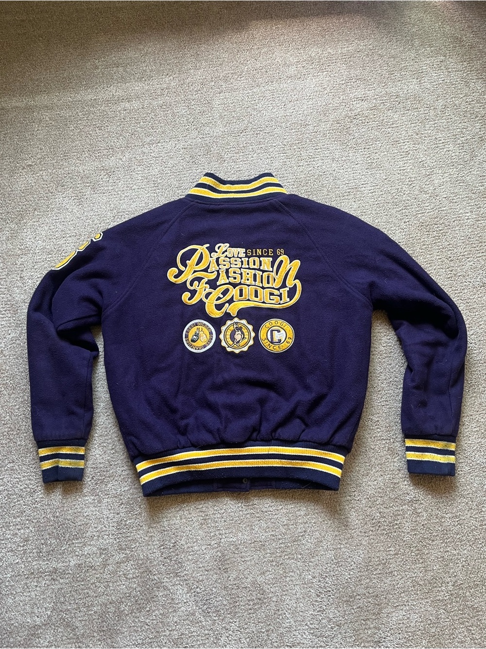 VTG 00’s / Y2K COOGI Purple & Gold Varsity Jacket - Picture 5 of 8
